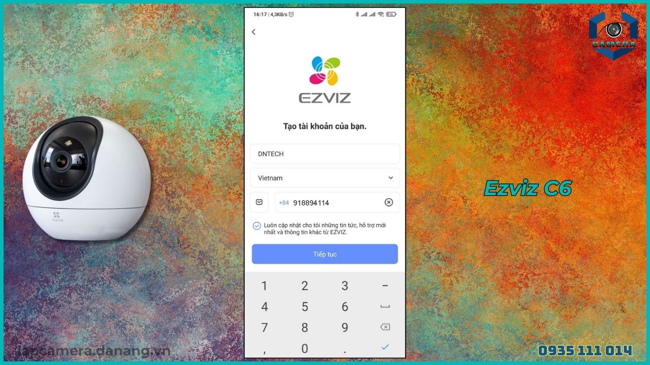 Cách cài đặt camera Ezviz C6 trên điện thoại (1)