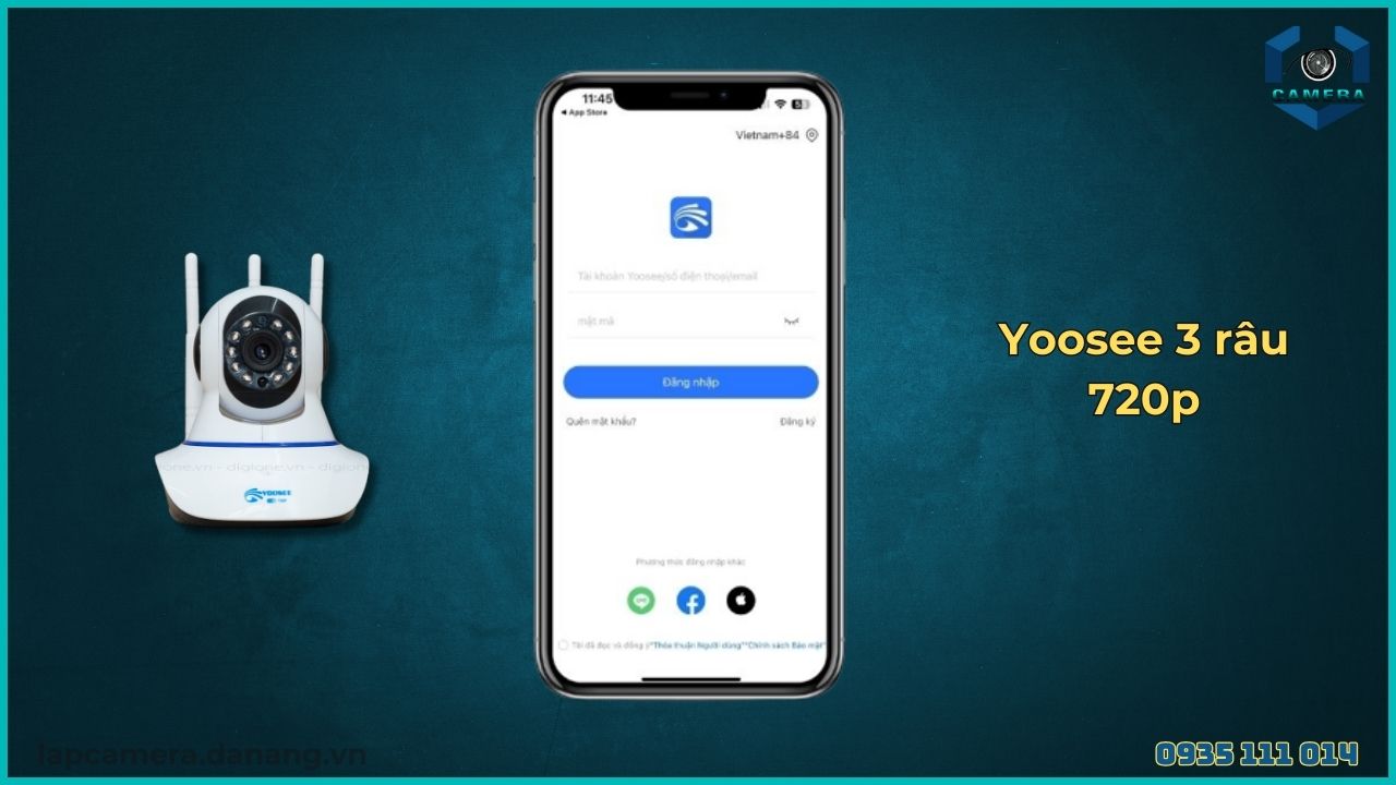 Cách cài đặt camera Yoosee 3 râu 720P (1)