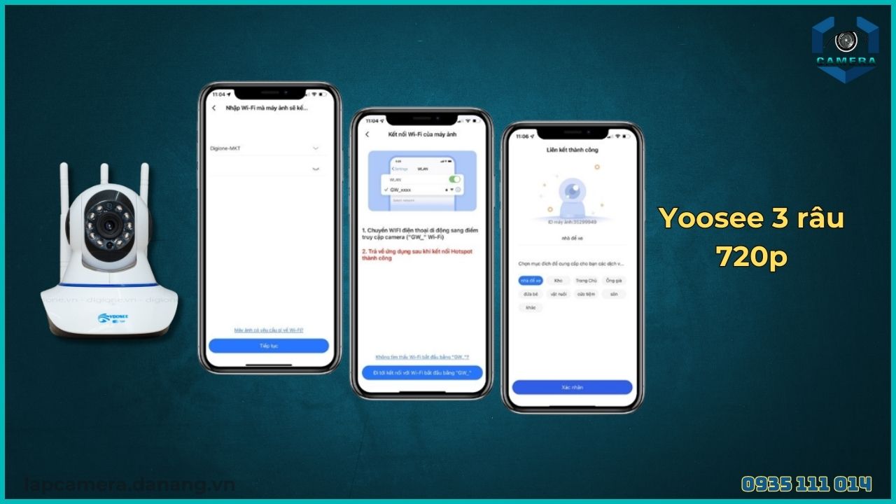 Cách cài đặt camera Yoosee 3 râu 720P (4)