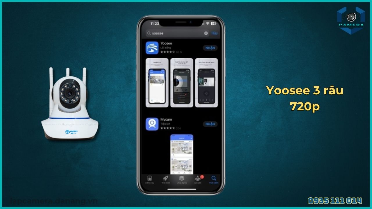 Cách cài đặt camera Yoosee 3 râu 720P
