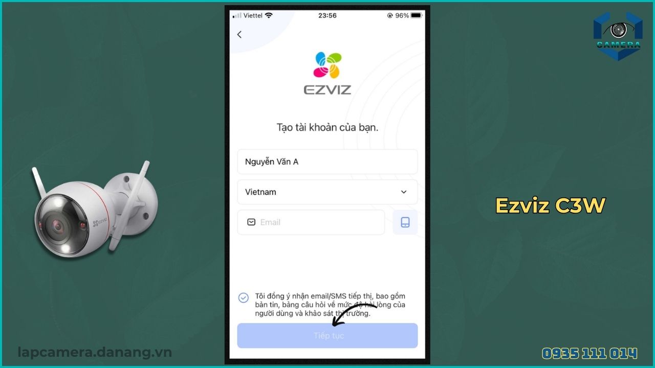 Cách chia sẻ camera Ezviz C3W cho điện thoại khác (4)