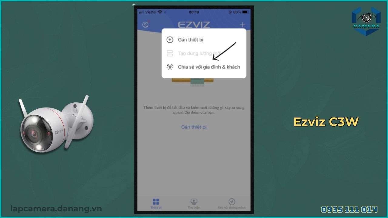 Cách chia sẻ camera Ezviz C3W cho điện thoại khác (7)