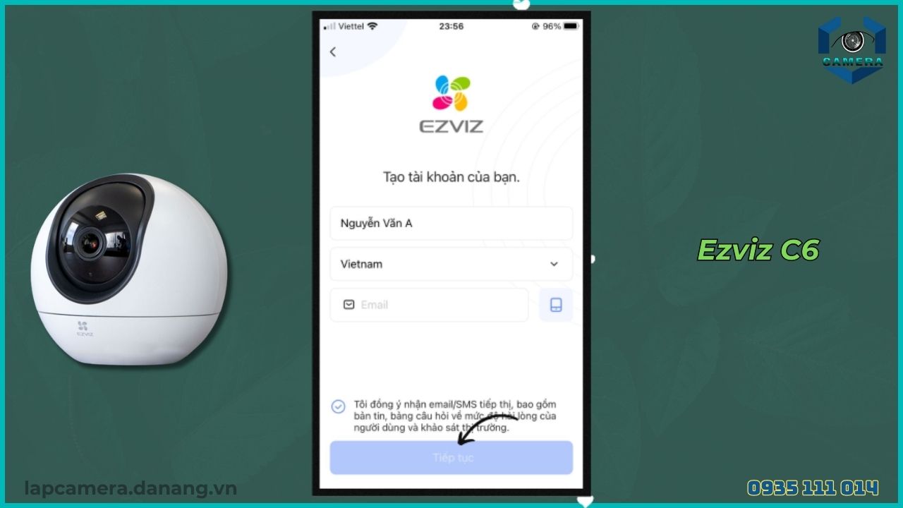 Cách chia sẻ camera Ezviz C6 cho điện thoại khác (3)