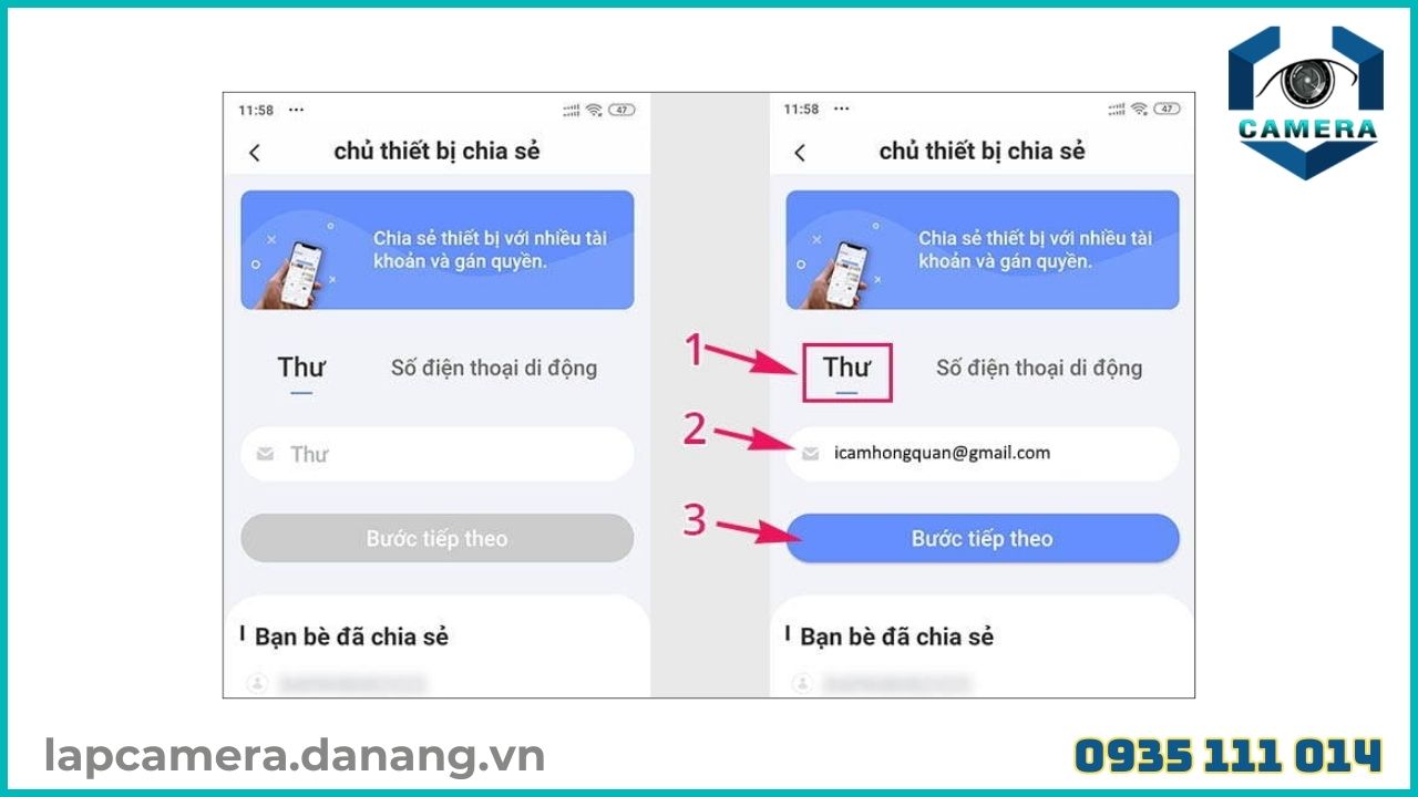Cách chia sẻ camera Ezviz CS C1C - B cho người khác (3)