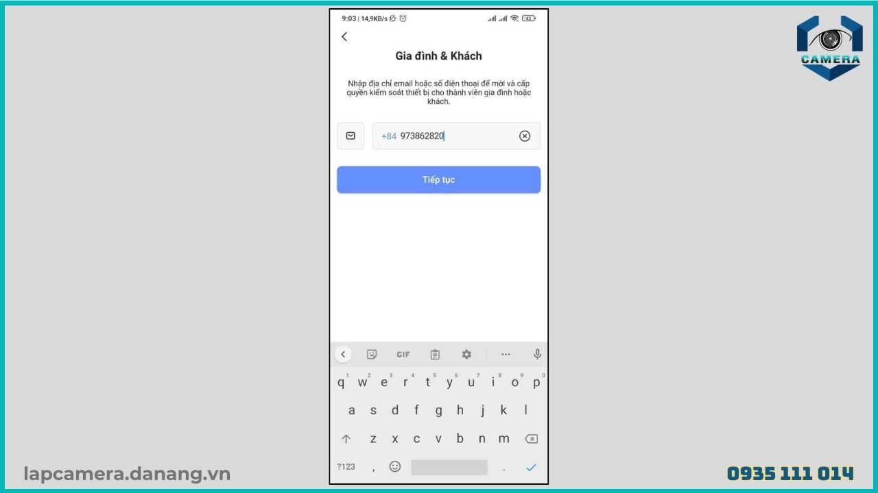 Cách chia sẻ camera Ezviz TY1 cho điện thoại khác (9)