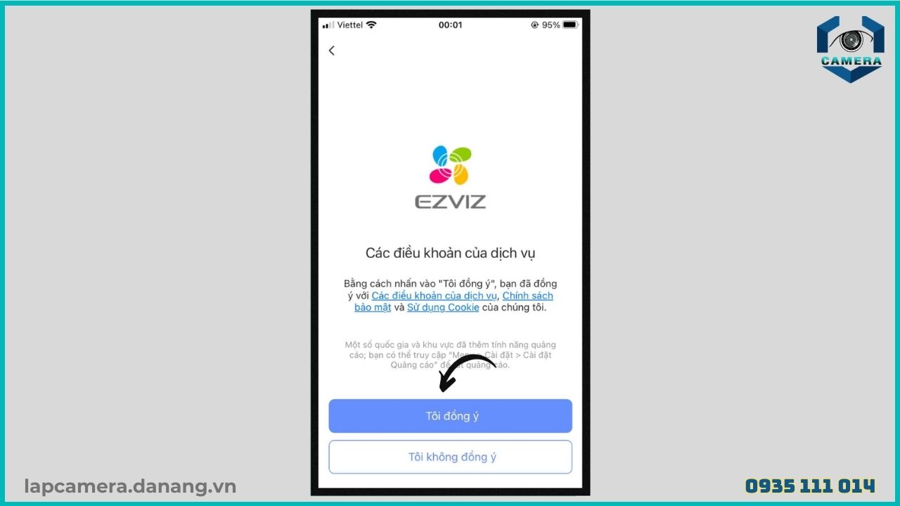 Cách chia sẻ camera Ezviz TY1 cho điện thoại khác (3)