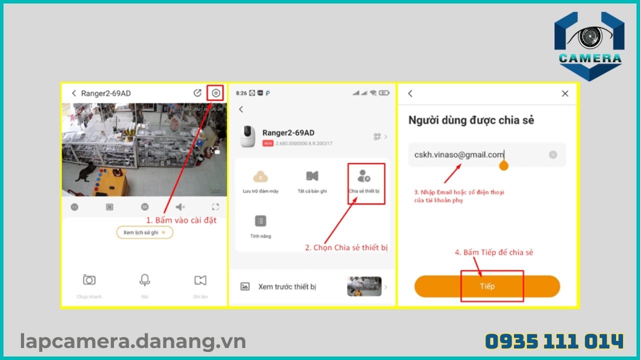 Cách chia sẻ camera IMOU IPC – C22SP cho điện thoại khác (2)