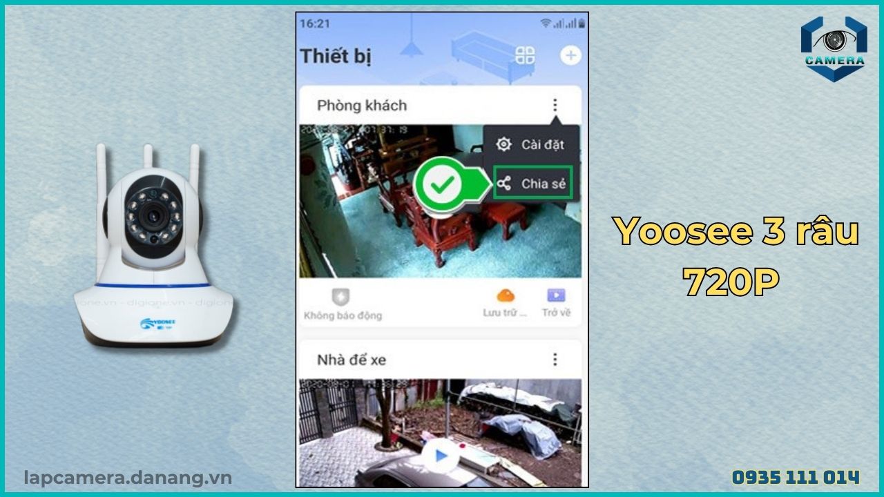 Cách chia sẻ camera Yoosee 3 râu 720P cho điện thoại khác (3)