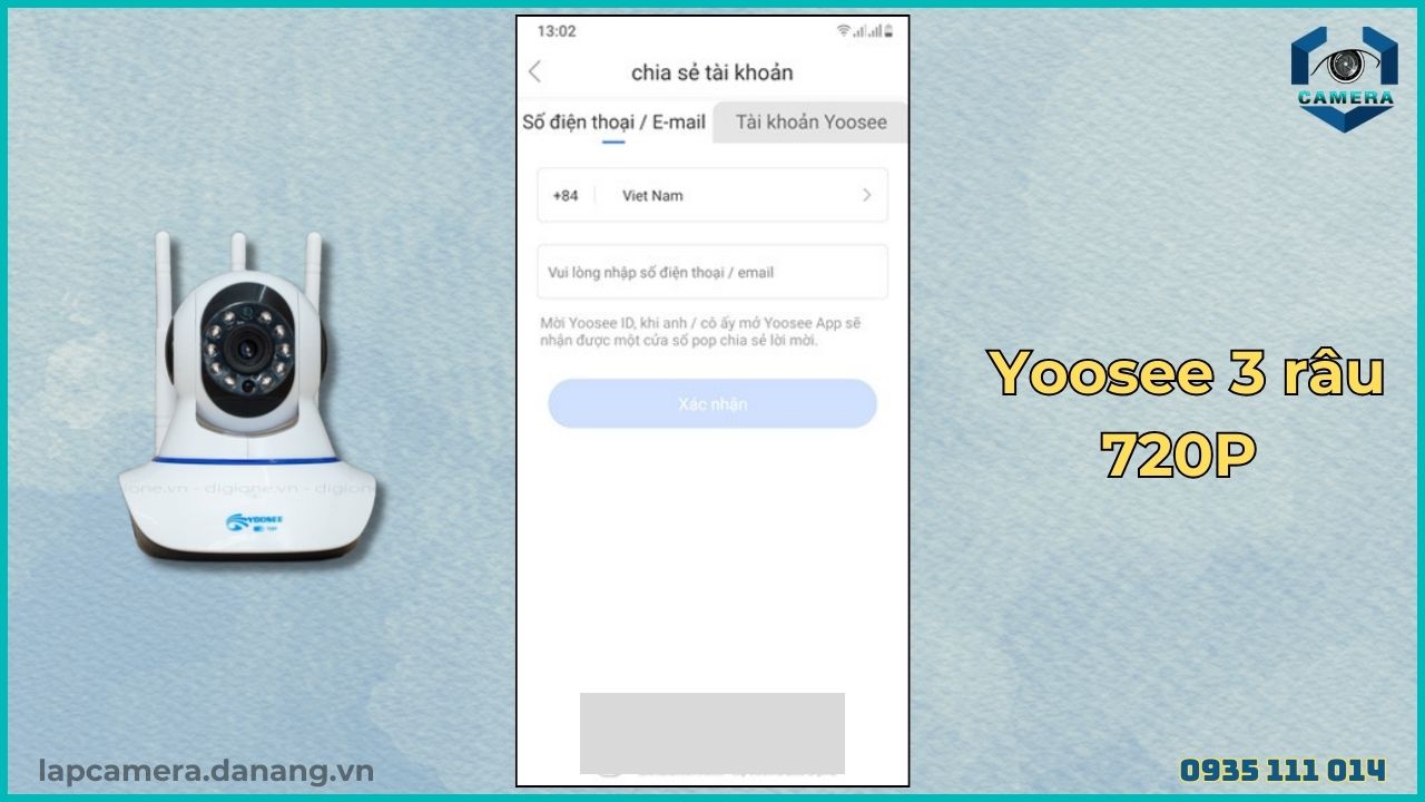 Cách chia sẻ camera Yoosee 3 râu 720P cho điện thoại khác (6)