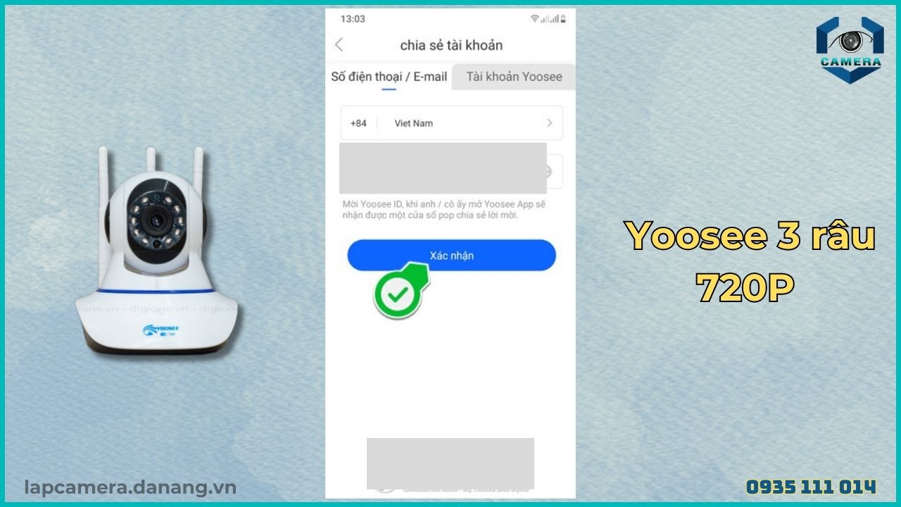 Cách chia sẻ camera Yoosee 3 râu 720P cho điện thoại khác (7)