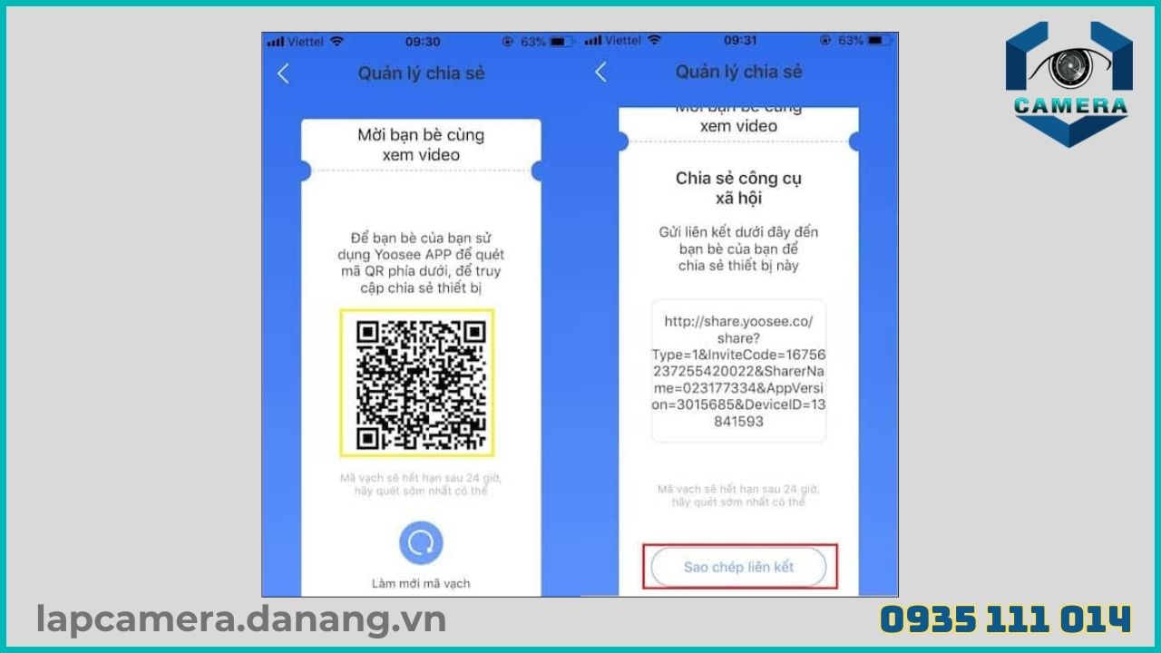 Cách chia sẻ camera Yoosee GW-999RW 720p cho điện thoại khác (5)