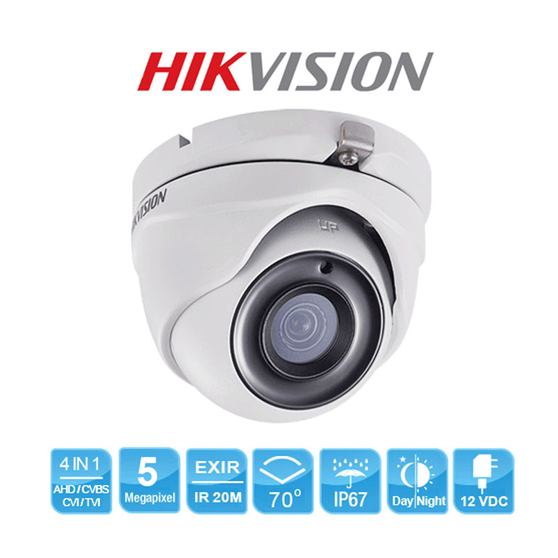 Hikvision Compatible 2MP Dome Camera – DS-2CE56H0T-IT1F (3.6mm Lens, IR, IP67)