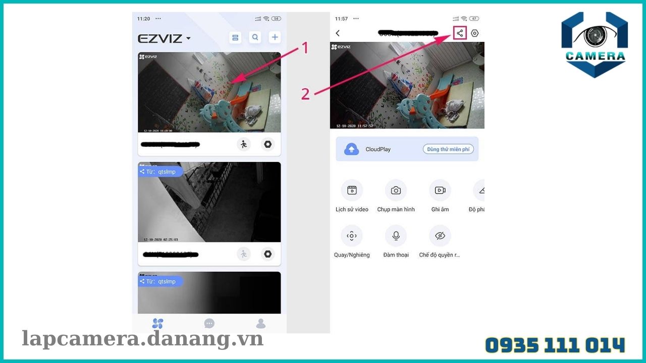 Hướng dẫn chia sẻ camera Ezviz TY1 cho người khác (1)