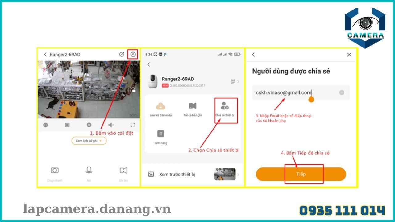 Cách chia sẻ camera Imou A26HIP Ranger IQ cho điện thoại khác (3)