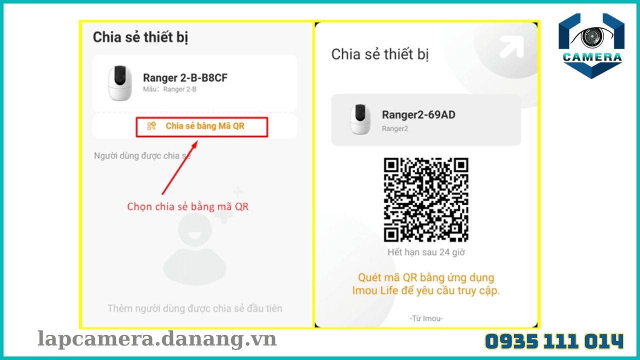 Cách chia sẻ camera Imou A26HIP Ranger IQ cho điện thoại khác (5)
