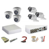 Trọn bộ 06 camera Hikvision 1.0 Megapixel