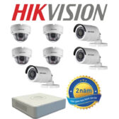 Trọn bộ 07 camera Hikvision 1.0 Megapixel