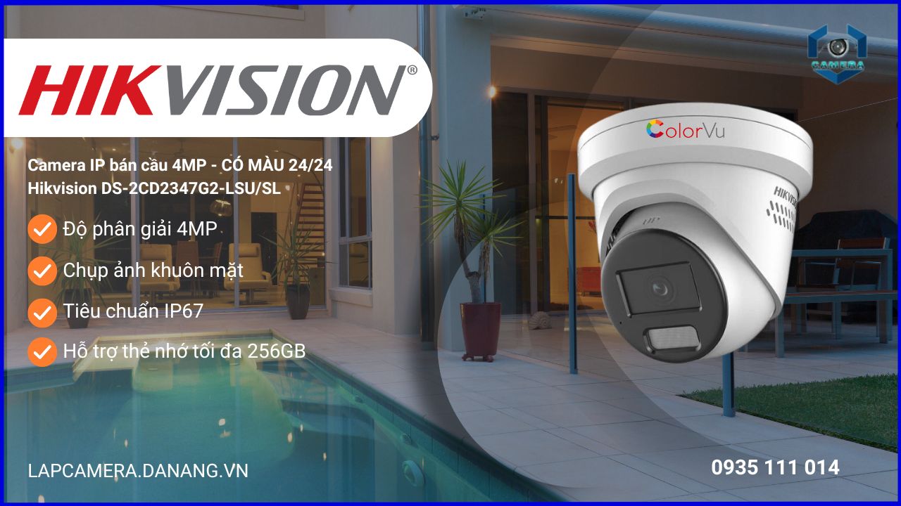 Camera IP bán cầu DS-2CD2347G2-LSU/SL tại Skytech
