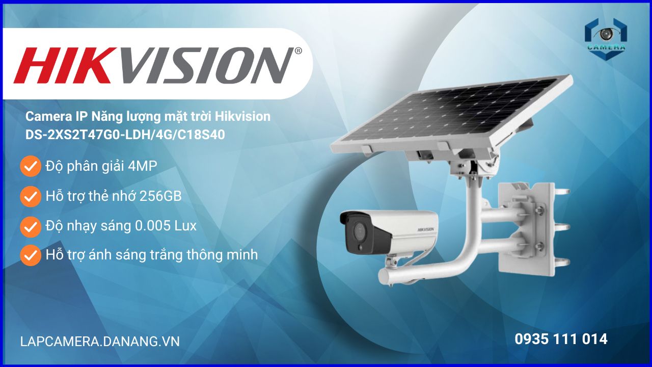 Camera IP Năng lượng mặt trời Hikvision DS-2XS2T47G0-LDH4GC18S40 tại Skytech